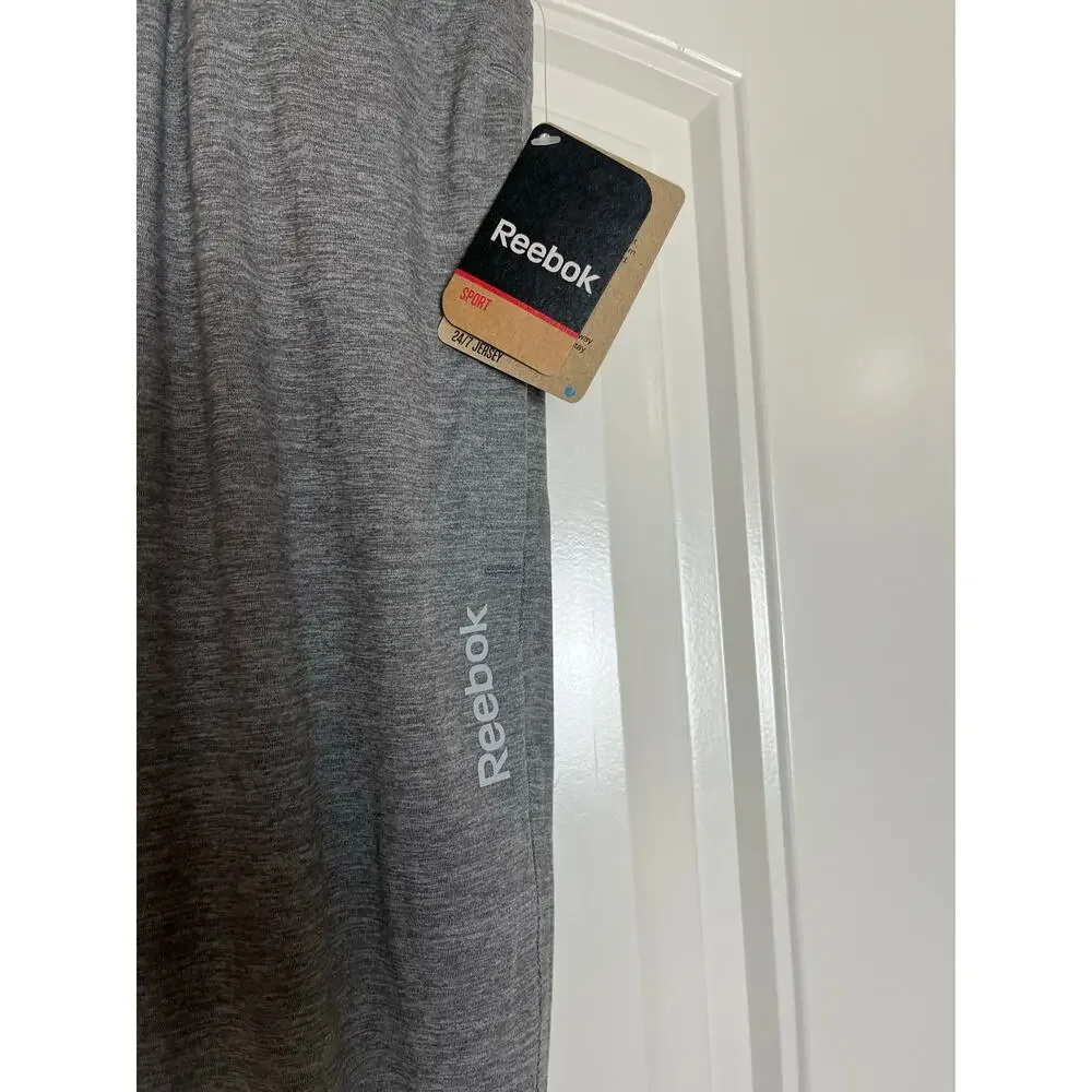 Reebok | NWT Men's Tapered Fit Gray Jersey Jogger Pants